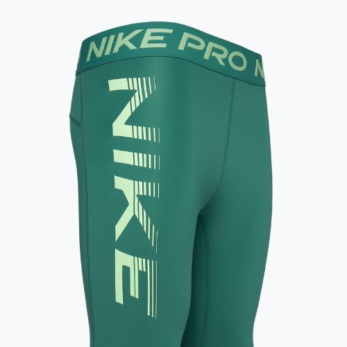 Damen-Trainingsleggings Nike Pro Dri-FIT Mid-Rise 7/8 Graphic bicoastal/vapour green/weiß