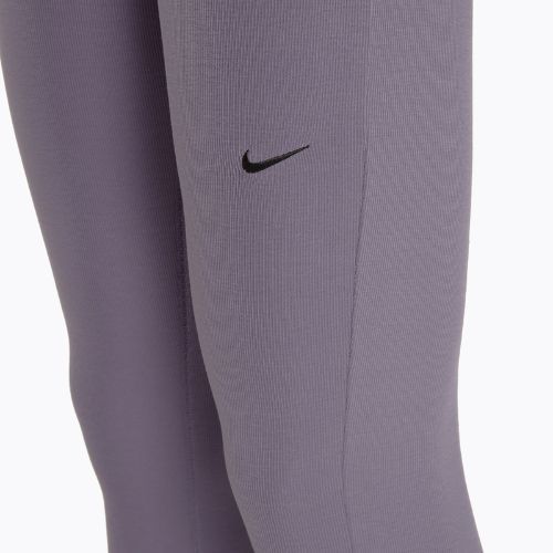 Damen-Leggings Nike Sportswear Chill Knit Mini-Rib Flared daybreak/schwarz
