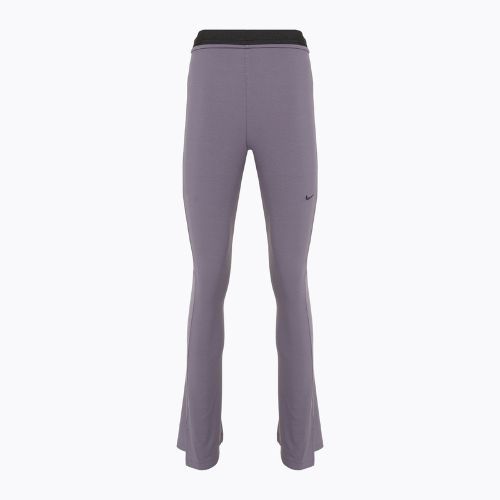 Damen-Leggings Nike Sportswear Chill Knit Mini-Rib Flared daybreak/schwarz