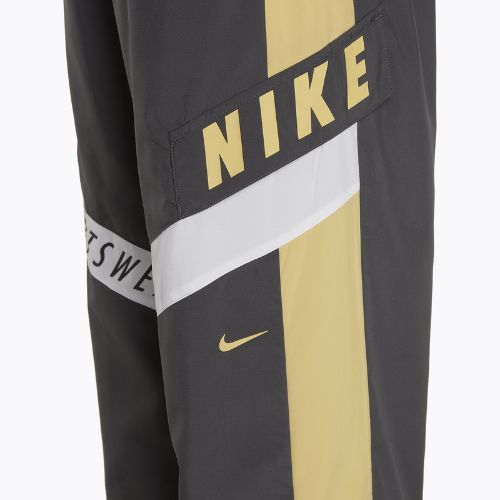 Nike Sportswear Woven High-Waisted Damenhose dunkelgrau/rauchgrau/saturn gold/weiß