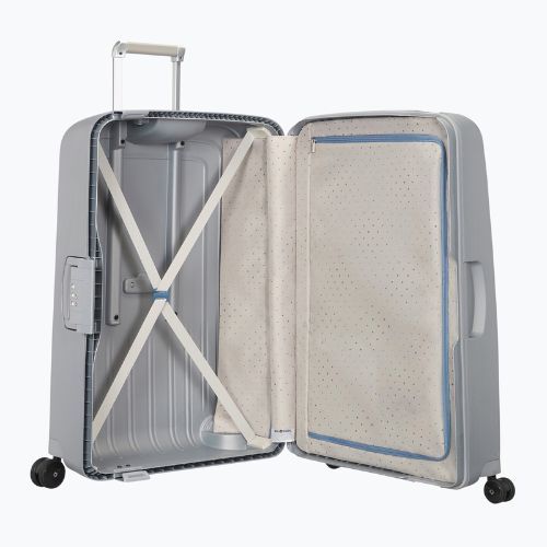 Samsonite S'cure Spinner 102 l silberner Reisekoffer