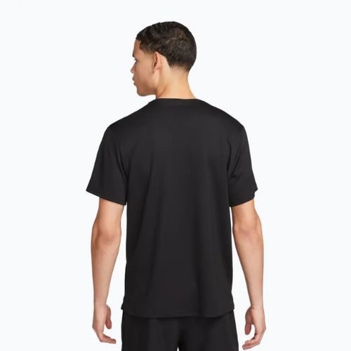 Herren Nike Miler Dri-Fit UV Laufshirt schwarz