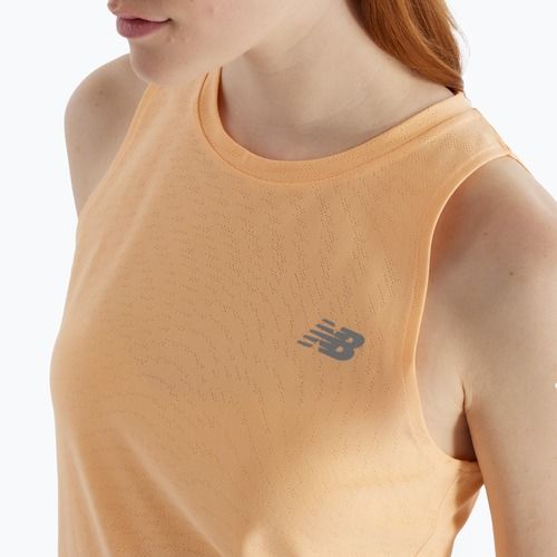 Lauf Tank Top Damen New Balance Jacquard Slim Tank peach blossom