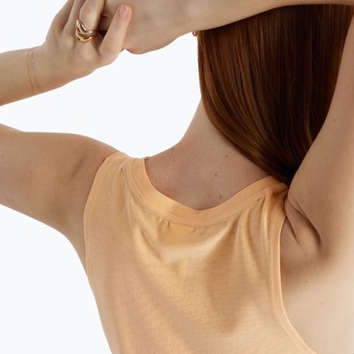 Lauf Tank Top Damen New Balance Jacquard Slim Tank peach blossom