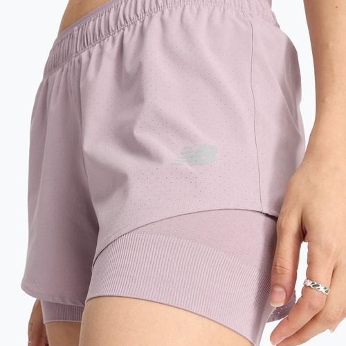 New Balance Damen Shorts 2IN1 3" Eiswein