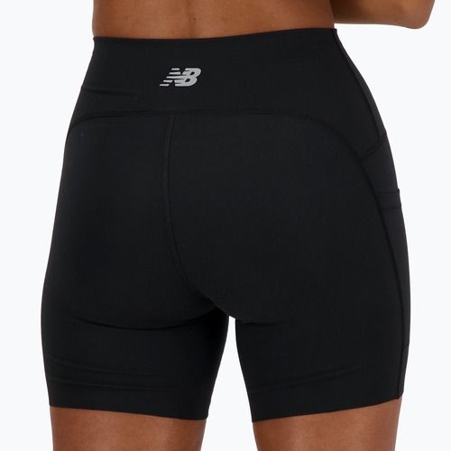 New Balance Damen Shorts Sleek Pocket High Rise 6" schwarz