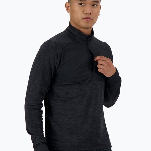 Lauf Longsleeve Herren New Balance Athletics Heat Grid 1/2 Zip black