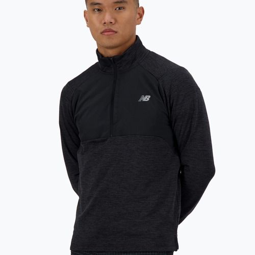 Lauf Longsleeve Herren New Balance Athletics Heat Grid 1/2 Zip black