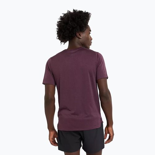 Herren New Balance Athletics Run Pflaume braun t-shirt