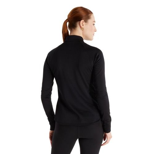 Lauf Longsleeve Damen New Balance Athletics Heat Grid 1/2 Zip black
