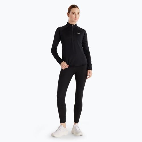 Lauf Longsleeve Damen New Balance Athletics Heat Grid 1/2 Zip black