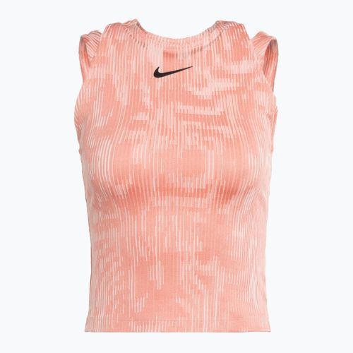 Damen-Tennistrikot Nike Court Dri-Fit Slam RG pink quartz/schwarz