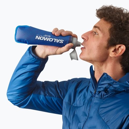 Salomon Soft Flask 400 ml/13 oz isoliert klar blau