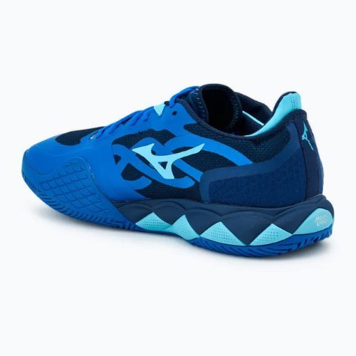 Herren Tennisschuhe Mizuno Wave Enforce Tour AC mugen Blau/Weiß/Flussblau
