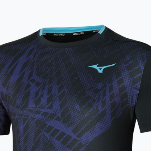 Herren-Tennisshirt Mizuno Mugen Shadow Graphic Tee schwarz