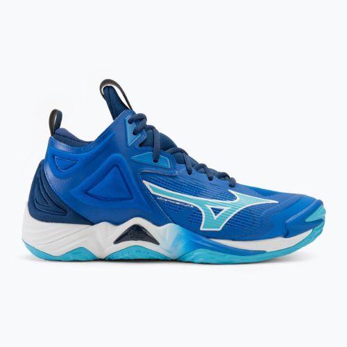 Herren Volleyball Schuhe Mizuno Wave Momentum 3 Mid mugen blau/weiß/estate blau
