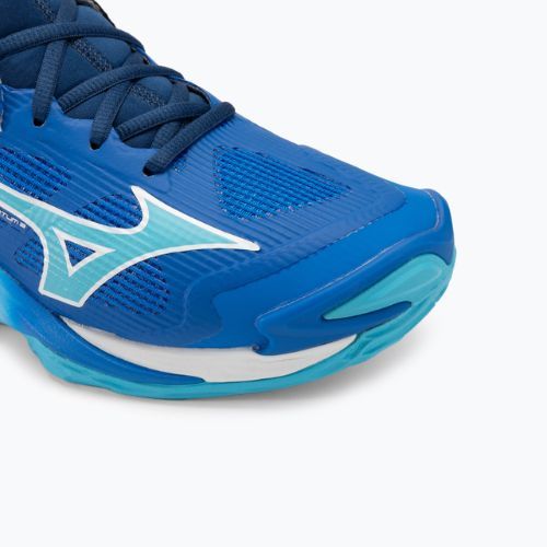 Herren Volleyball Schuhe Mizuno Wave Momentum 3 Mid mugen blau/weiß/estate blau