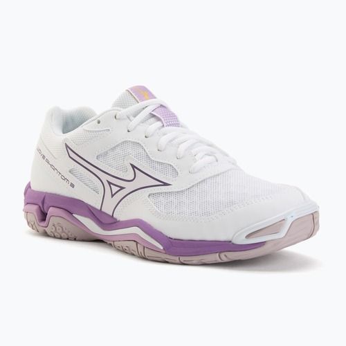 Damen-Handballschuhe Mizuno Wave Phantom 3 weiß/violett/quince