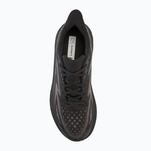 Herren Laufschuhe HOKA Clifton 9 Wide schwarz/schwarz