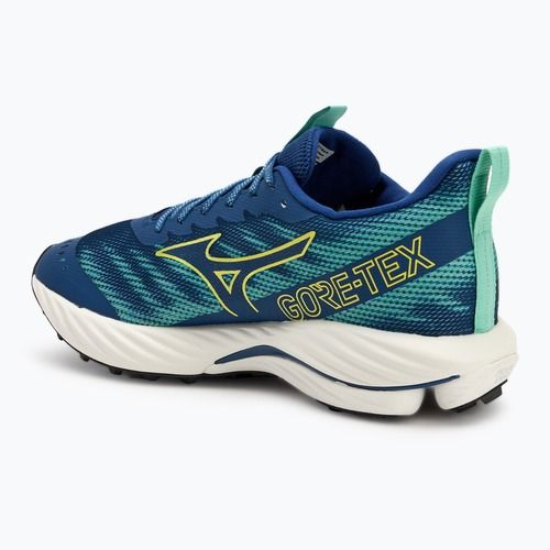 Herren Laufschuhe Mizuno Wave Rider GTX 2 Kombi blau/quitte/staubiges jadegrün