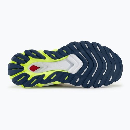 Damen Laufschuhe Mizuno Wave Skyrise 5 pristine/vibrant orange/mizuno neo lime