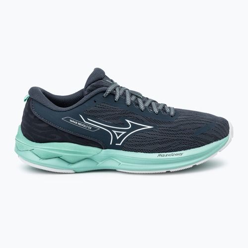 Damen Laufschuhe Mizuno Wave Revolt 3 india ink/neo silver/dusty jade green