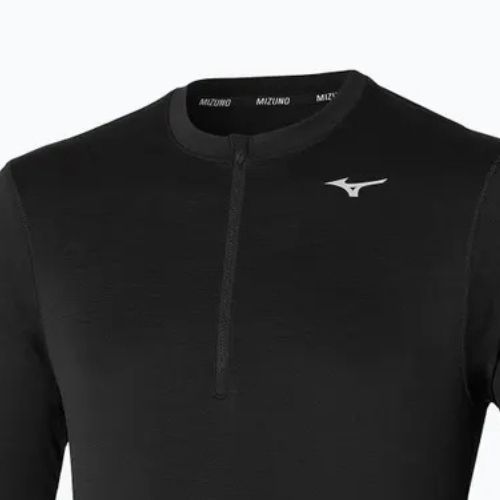 Herren Mizuno Impulse Core Half Zip Lauf-Longsleeve schwarz