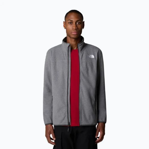 Herren The North Face 100 Glacier Full Zip Sweatshirt mittel grau Heidekraut