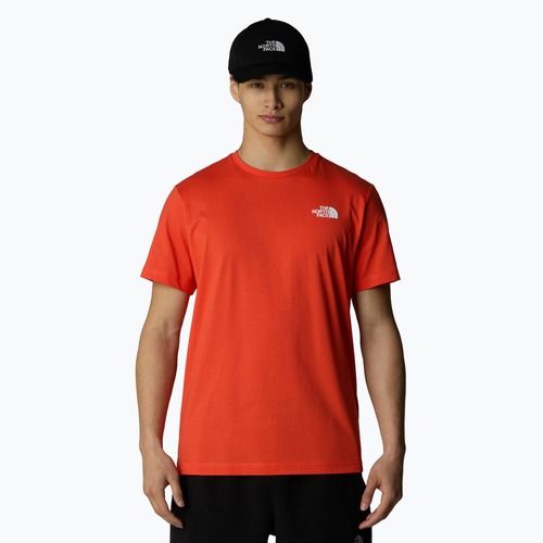 Herren The North Face Box Nse T-Shirt karminrot orange/schwarz