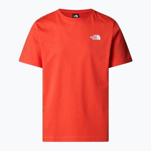Herren The North Face Box Nse T-Shirt karminrot orange/schwarz