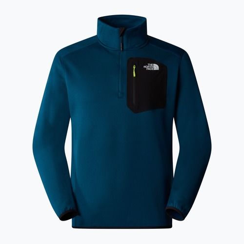Herren The North Face Crest 1/4 Zip Mitternacht petrol/ schwarz Sweatshirt