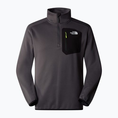 Herren The North Face Crest 1/4 Zip Sweatshirt anthrazitgrau/ schwarz