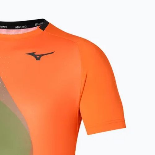 Herren-Tennisshirt Mizuno Release Shadow Tee vibrant orange