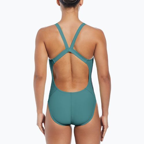 Einteiliger Schwimmanzug Damen Nike Logo Tape Fastback dusty cactus