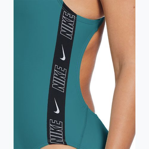 Einteiliger Schwimmanzug Damen Nike Logo Tape Fastback dusty cactus