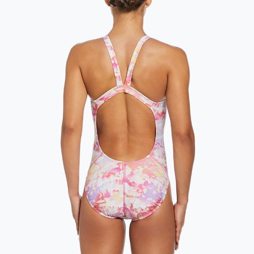 Einteiliger Schwimmanzug Damen Nike Hydrastrong Multi Print Fastback warm multi