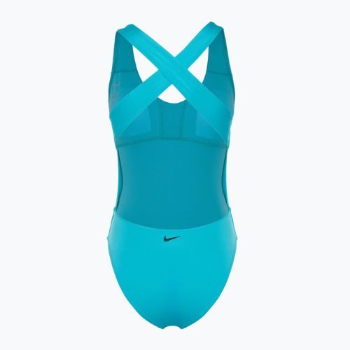 Einteiliger Schwimmanzug Damen Nike Multi Logo Crossback dusty cactus