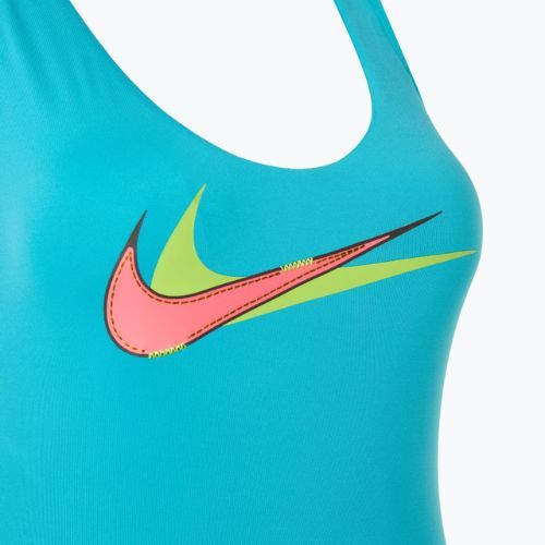 Einteiliger Schwimmanzug Damen Nike Multi Logo Crossback dusty cactus