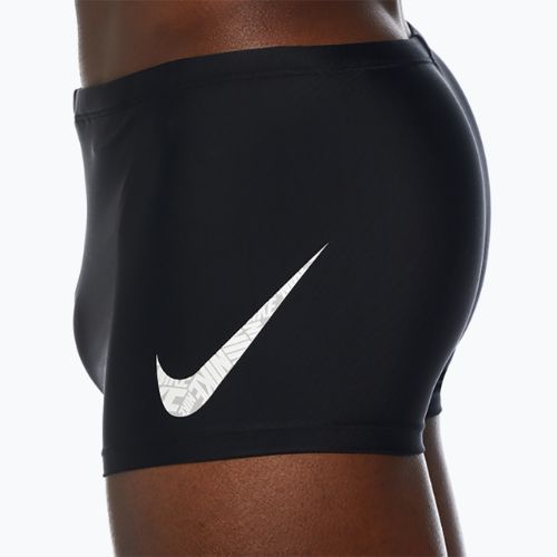 Bade-Boxershorts Badehosen Herren Nike Tossed Swoosh Square Leg black