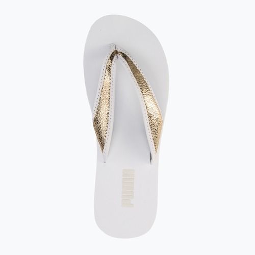 PUMA Sandy Flip Metallic Shine Damen Flip Flops puma weiß/puma gold
