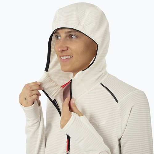 Hoodie Trekking Damen Salewa Pedroc PL Hooded white