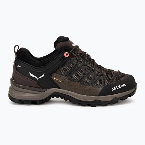 Damen-Trekkingschuhe Salewa MTN Trainer Lite GTX wallnuss/fluokoralle