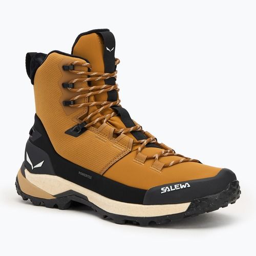 Trekking Wander Schuhe Herren Salewa Puez Winter Mid Ptx golden brown / black