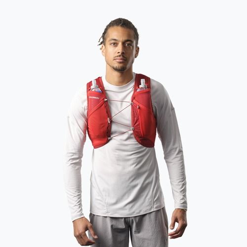 Salomon Active Skin 4 Set rot dahlia/hoch Risiko laufen Weste