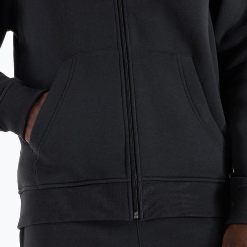 Herren New Balance Core Brushed Full Zip Sweatshirt schwarz