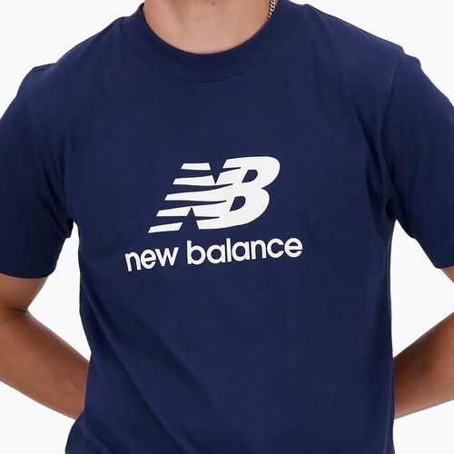 Herren New Balance Stacked Logo T-shirt navy