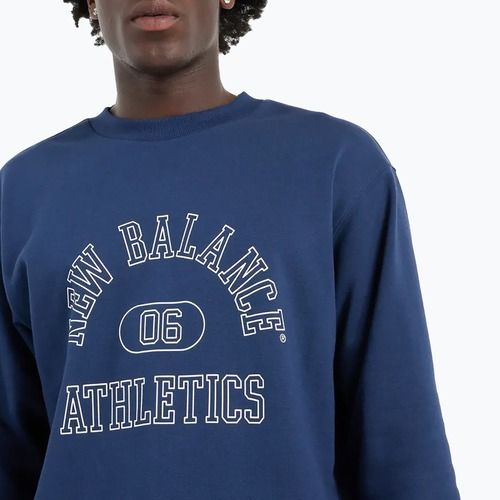 Sweatshrit Hoodie Herren New Balance Graphic Crew navy