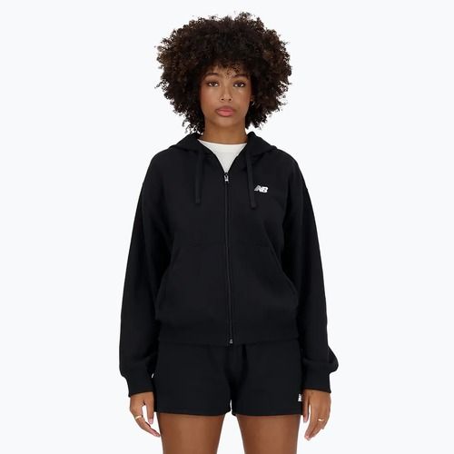 Women's New Balance French Terry Full Zip Sweatshirt schwarz