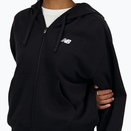 Women's New Balance French Terry Full Zip Sweatshirt schwarz
