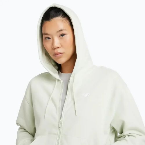 Frauen New Balance Französisch Terry Full Zip Sweatshirt natürliche Minze